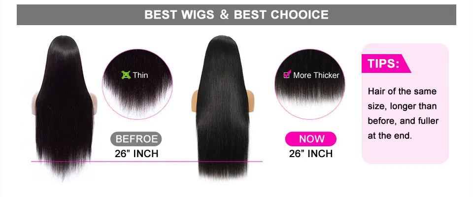 13x4 13x6 Full HD Lace Front Human Hair Wigs Straight 360 Transparent Lace Frontal Wigs Pre Plucked 5x5 Pre-Cut Lace Closure Wig