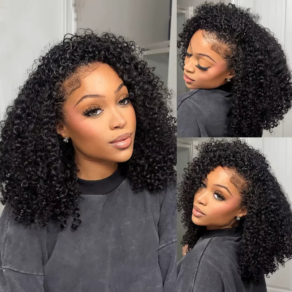 13x4 Short Bob Wigs Virgin Human Hair Jerry Curly Short Bob Wigs 250% Density Loose Deep Wave 4x4 Lace Frontal Wigs For Women