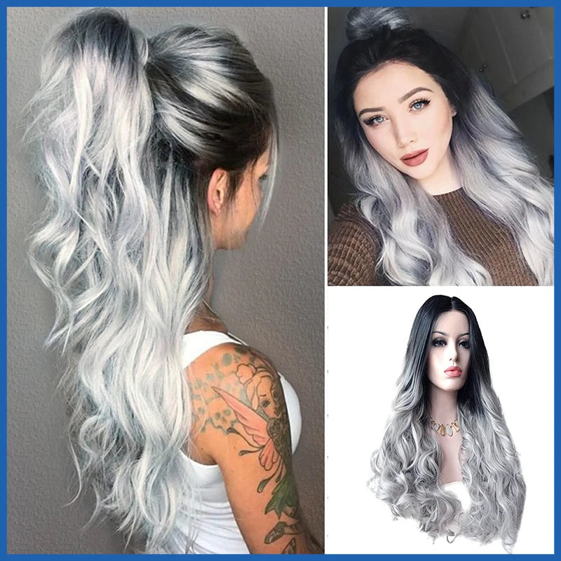 Wig CoverFemale Hair Gold Pink synthetic Wigs Women Brazilian Remy Hair Cheap Popular Hairstyles For Straight And Curly Hair