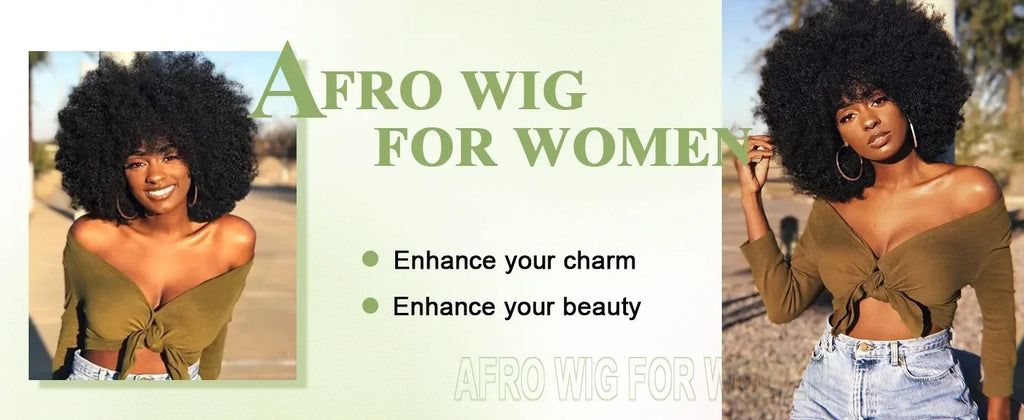 100% Human Hair Boom Hair Afro Kinky Curly Wigs Natural Afro Curly Wigs for Women 180% Density Brazilian Human Hair Wigs