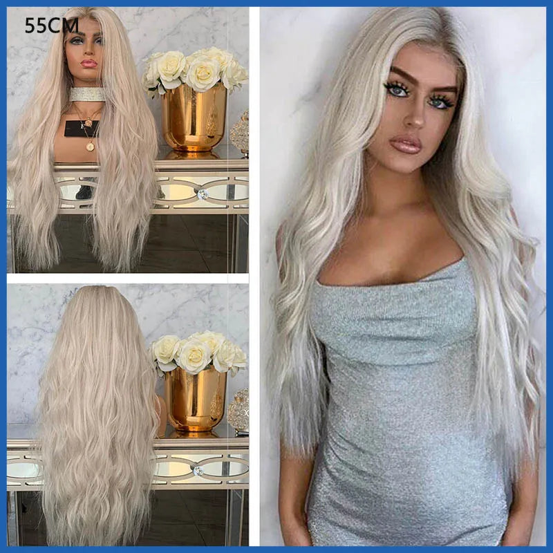 Wig CoverFemale Hair Gold Pink synthetic Wigs Women Brazilian Remy Hair Cheap Popular Hairstyles For Straight And Curly Hair