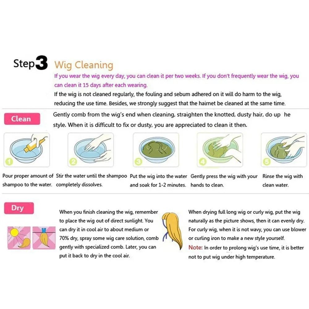 Wig CoverFemale Hair Gold Pink synthetic Wigs Women Brazilian Remy Hair Cheap Popular Hairstyles For Straight And Curly Hair