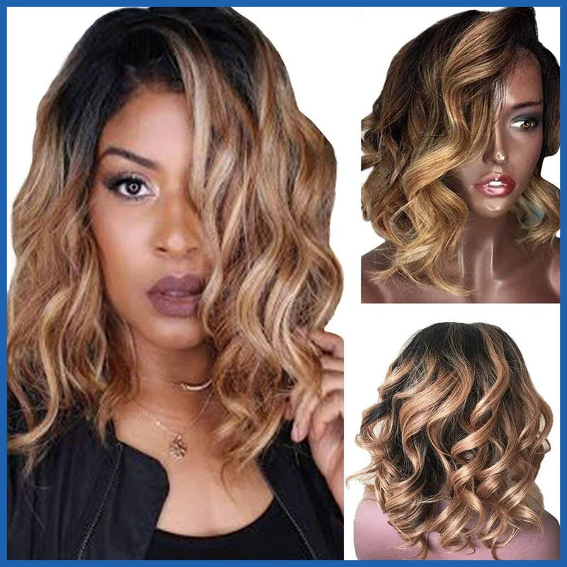 Wig CoverFemale Hair Gold Pink synthetic Wigs Women Brazilian Remy Hair Cheap Popular Hairstyles For Straight And Curly Hair