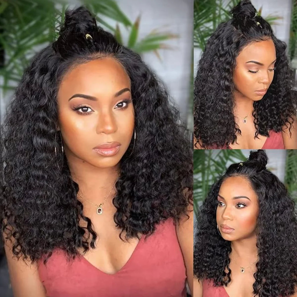 13x4 Short Bob Wigs Virgin Human Hair Jerry Curly Short Bob Wigs 250% Density Loose Deep Wave 4x4 Lace Frontal Wigs For Women