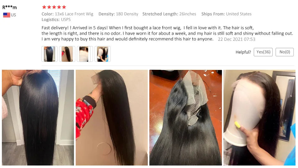 13x4 13x6 Full HD Lace Front Human Hair Wigs Straight 360 Transparent Lace Frontal Wigs Pre Plucked 5x5 Pre-Cut Lace Closure Wig