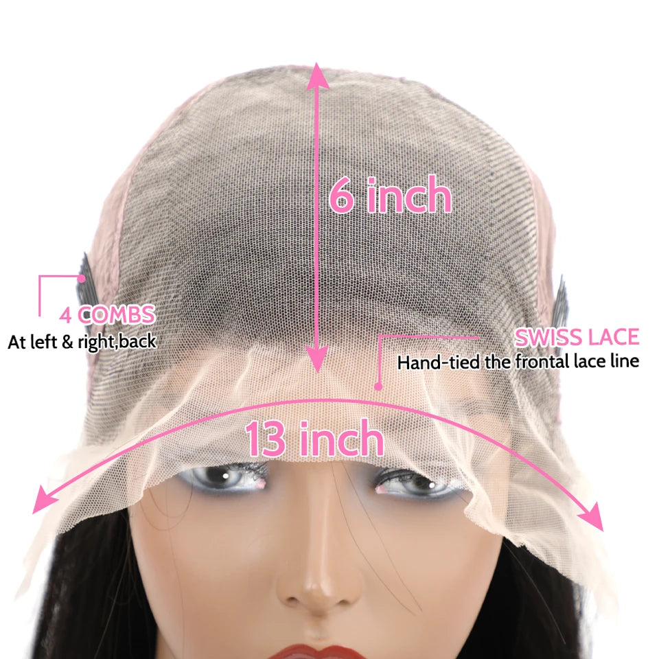 HD Lace Frontal Wig 13x6 Transparent Lace Frontal Human Hair Wigs Bone Straight Preplucked Wigs For Women On Sale ISEE Hair