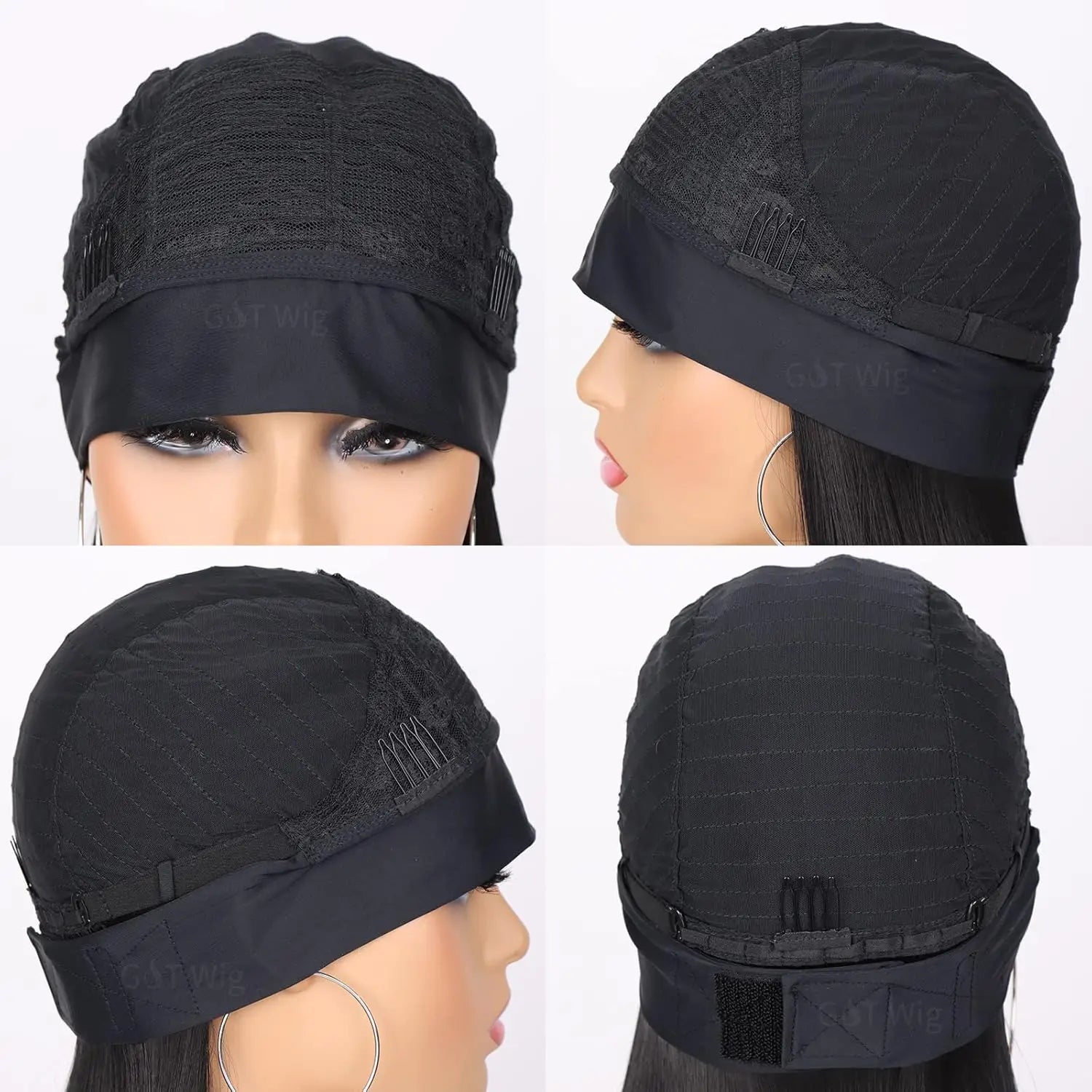 18-26 Inch Headband Wig for Women Black Straight Synthetic Glueless Heat Resistant Natutal Looking for Daily Party Use