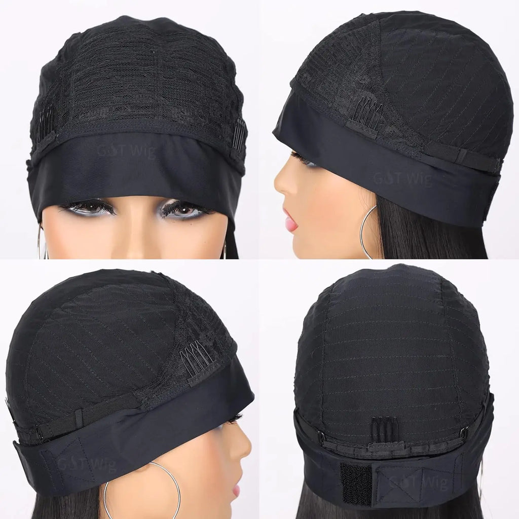 18-26 Inch Headband Wig for Women Black Straight Synthetic Glueless Heat Resistant Natutal Looking for Daily Party Use