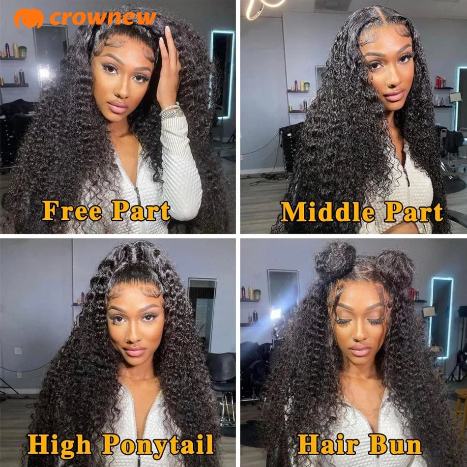 Glueless Wigs Curly Human Hair Wig 13x6 HD Lace Front Human Hair Wig Loose Water Wave Curly 13x4 Lace Frontal Wig Human Hair