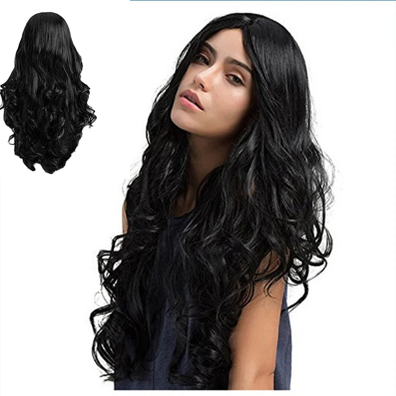 Wig CoverFemale Hair Gold Pink synthetic Wigs Women Brazilian Remy Hair Cheap Popular Hairstyles For Straight And Curly Hair