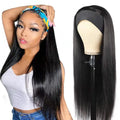 WIGNEE Long Straight Headband Wig Synthetic Wigs for Women Glueless Highlight Wig with Headband Easy to Wear Black Wig Daily Use