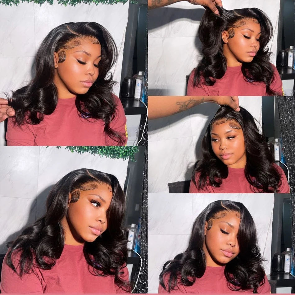 250% Brazilian Human Hair Wig Loose Wave Short Bob Wig Body Wave 13X4 HD Lace Frontal Wig Human Hair Wigs For Black Women