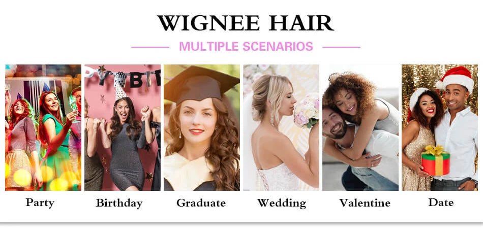 WIGNEE Long Straight Headband Wig Synthetic Wigs for Women Glueless Highlight Wig with Headband Easy to Wear Black Wig Daily Use