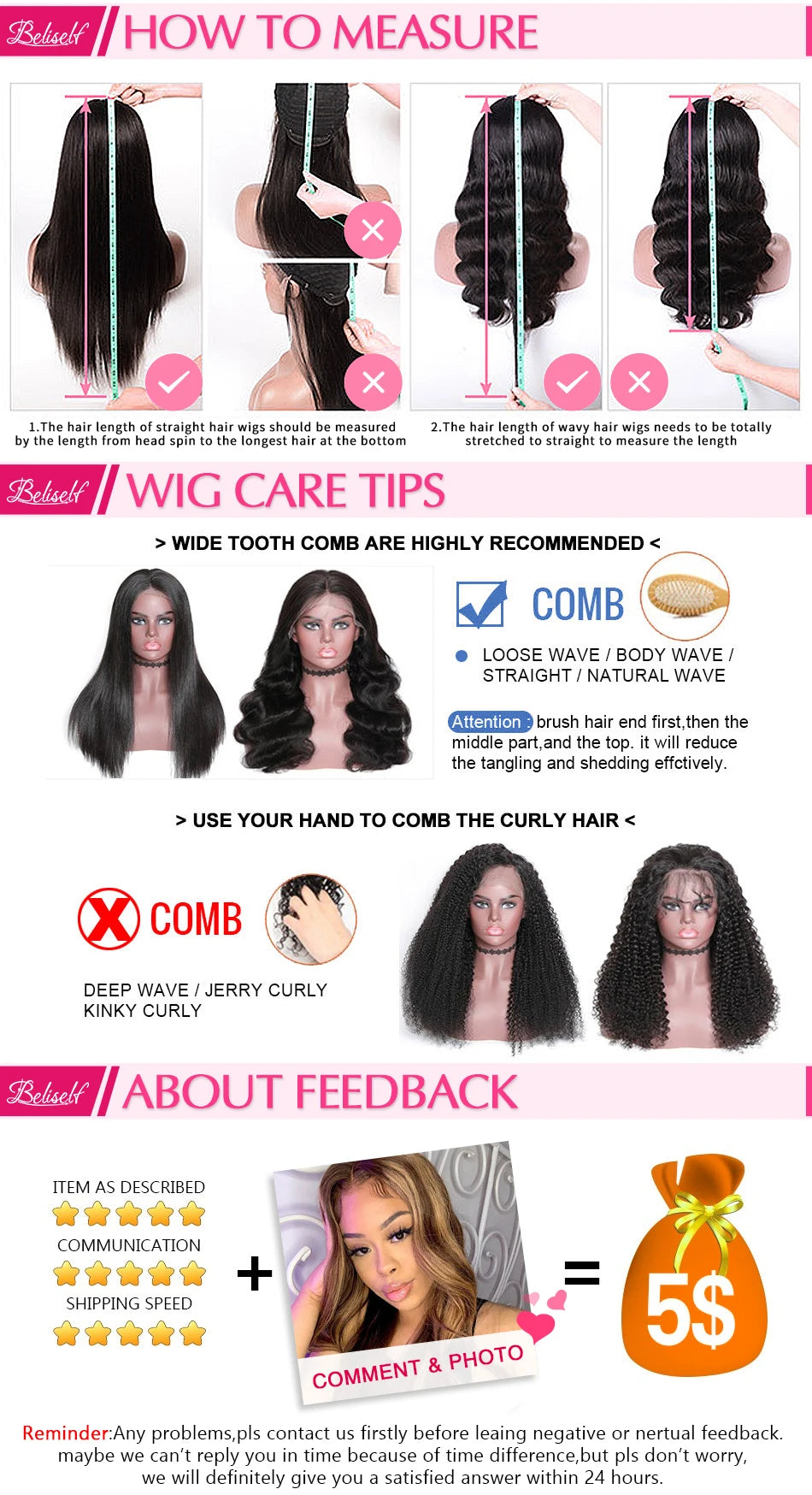 Beliself Glueless Human Hair Wig Straight 13x6 HD Lace Frontal Wig Pull Go Glueless Wig Human Hair with Elastic Drawstring