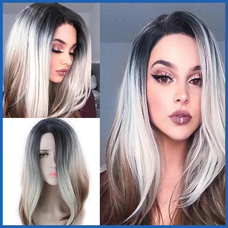 Wig CoverFemale Hair Gold Pink synthetic Wigs Women Brazilian Remy Hair Cheap Popular Hairstyles For Straight And Curly Hair