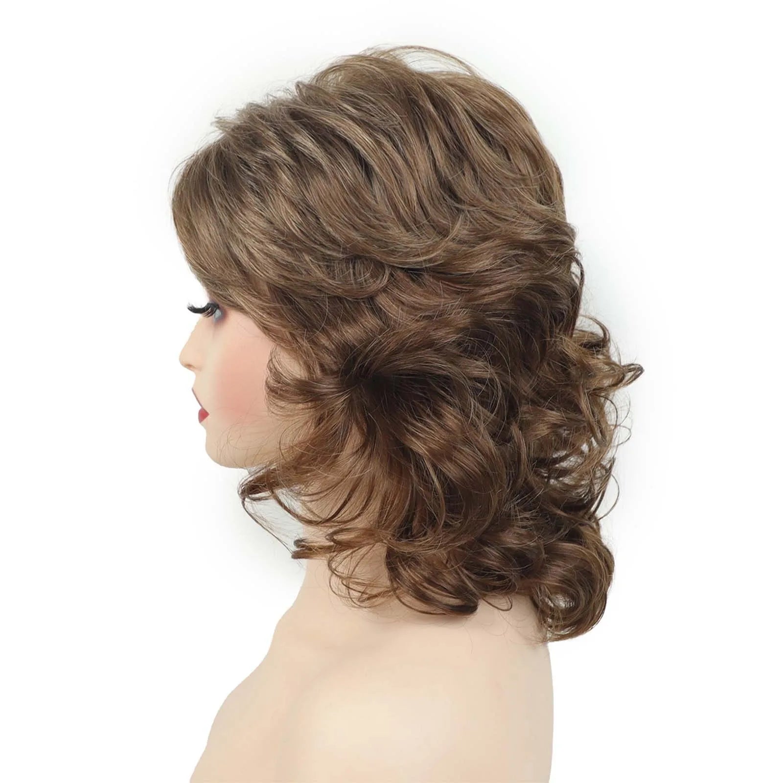 Wig CoverFemale Hair Gold Pink synthetic Wigs Women Brazilian Remy Hair Cheap Popular Hairstyles For Straight And Curly Hair