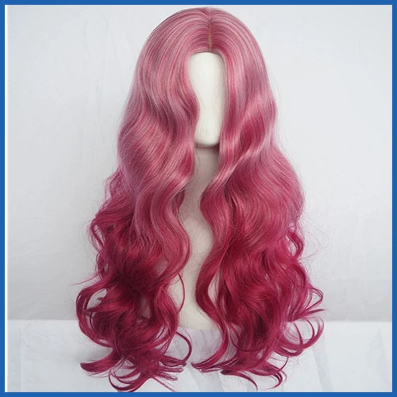 Wig CoverFemale Hair Gold Pink synthetic Wigs Women Brazilian Remy Hair Cheap Popular Hairstyles For Straight And Curly Hair