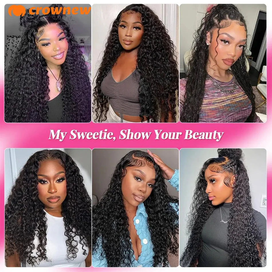 Glueless Wigs Curly Human Hair Wig 13x6 HD Lace Front Human Hair Wig Loose Water Wave Curly 13x4 Lace Frontal Wig Human Hair