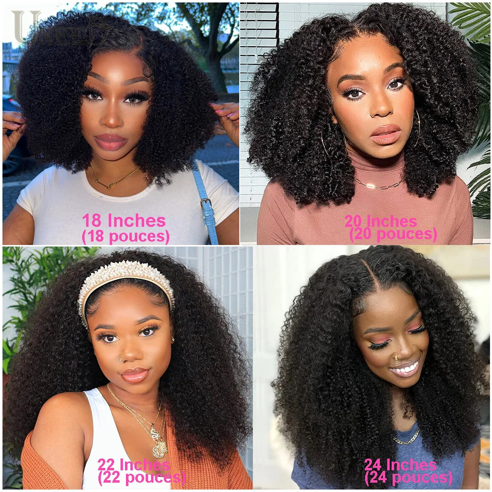 Kinky Curly Wig 13x4 Human Hair Lace Frontal Wigs Mongolian Kinky Curly Human Hair Lace Front Wig For Women 180% 200% Density