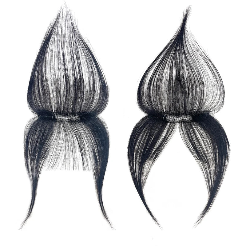 100% Human Hair Natural Forehead Fringes Hair 3D French Bangs Wig for Women Hair Pieces Head Curtain Piece Eight Shaped Bangs