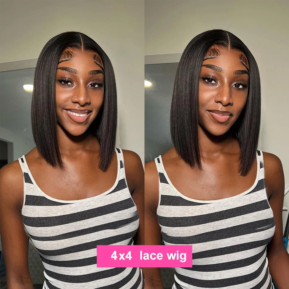 Highlight Wig Human Hair Bob Wig Straight Lace Front Wig Human Hair Brazilian Short Bob Human Hair Wigs On Sale Clearance