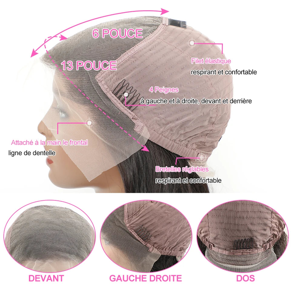 HD Lace Frontal Wig 13x6 Transparent Lace Frontal Human Hair Wigs Bone Straight Preplucked Wigs For Women On Sale ISEE Hair