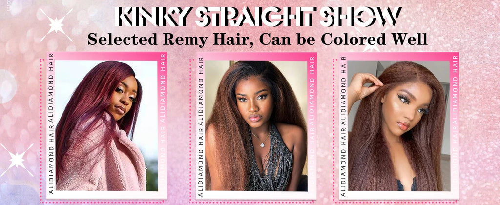 Kinky Straight 13x4 Lace Frontal Wig Human Hair Transparent Lace Front Wigs Human Hair Glueless Lace Frontal Human Wig for Women