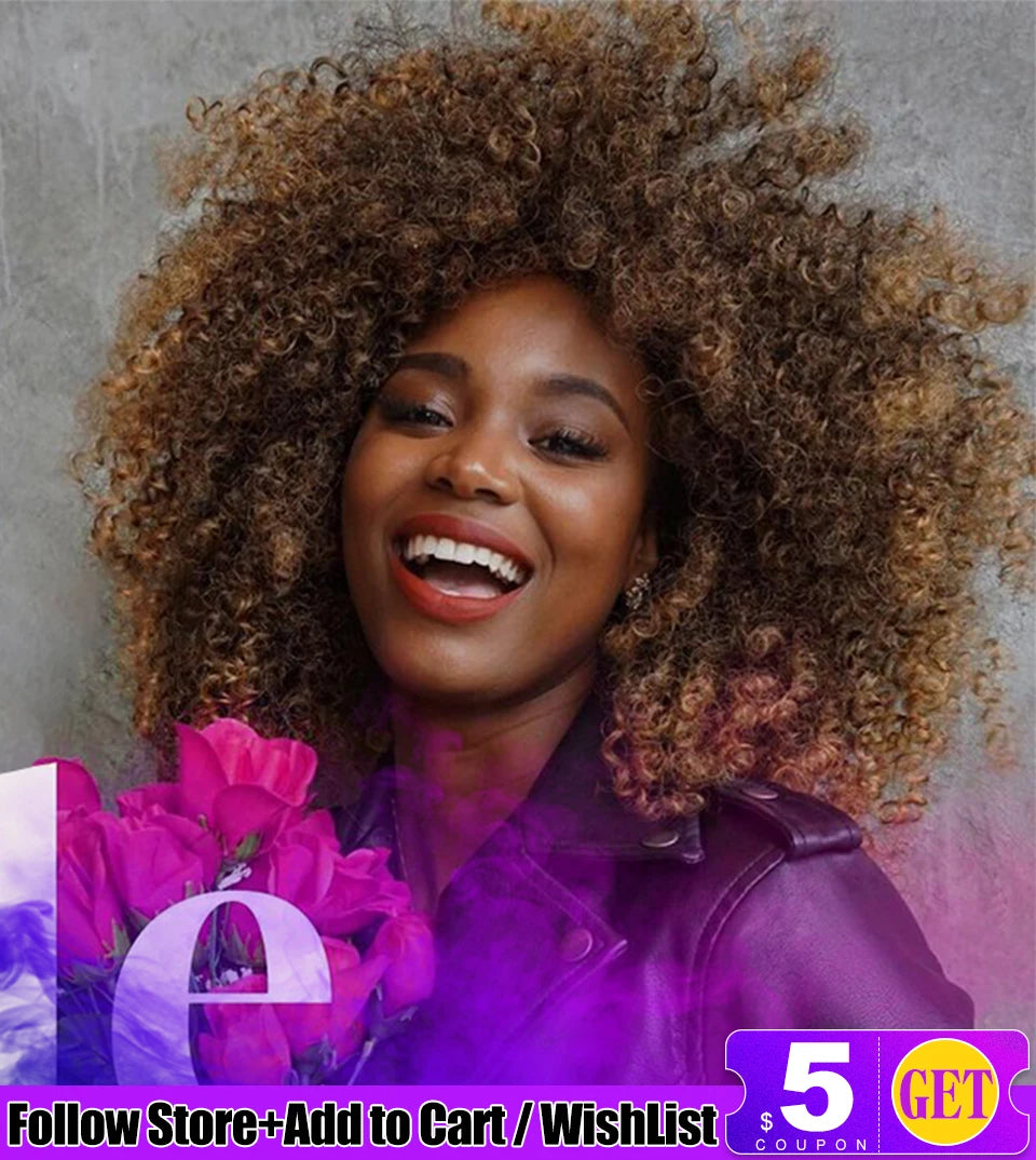 Latisha HD Synthetic Lace Front Wigs Curly Pre Plucked Lace Frontal Wig with Bangs for Women Highlight with Babyhair 24Inch