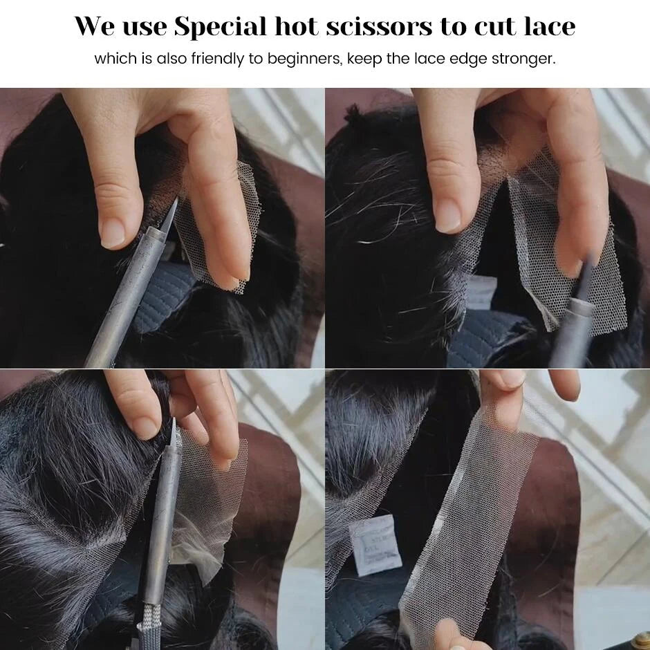 Water Wave Glueless 13*4 Wig  Lace Wig 180% Pre-Plucked Natural Wave Wear Go Glueless Curly Human Hair Wigs For Women