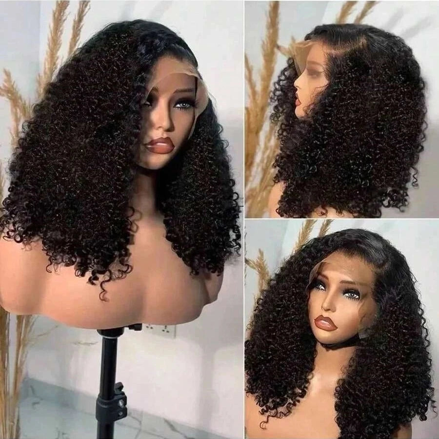 13x4 Short Bob Wigs Virgin Human Hair Jerry Curly Short Bob Wigs 250% Density Loose Deep Wave 4x4 Lace Frontal Wigs For Women