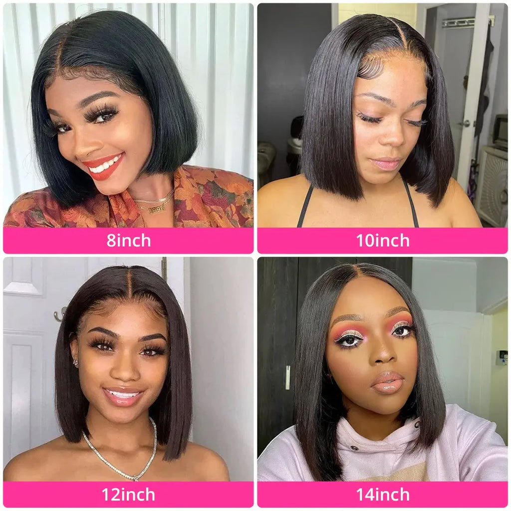 Highlight Wig Human Hair Bob Wig Straight Lace Front Wig Human Hair Brazilian Short Bob Human Hair Wigs On Sale Clearance