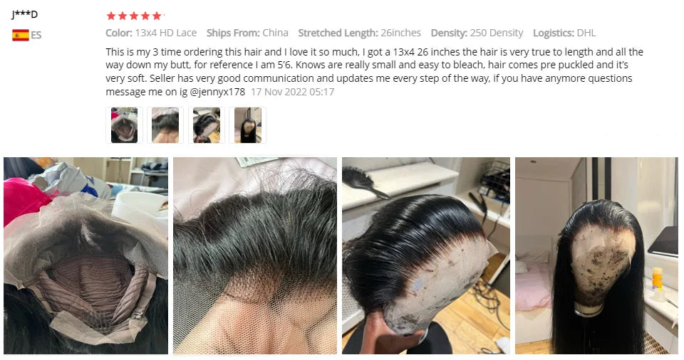 13x4 13x6 Full HD Lace Front Human Hair Wigs Straight 360 Transparent Lace Frontal Wigs Pre Plucked 5x5 Pre-Cut Lace Closure Wig