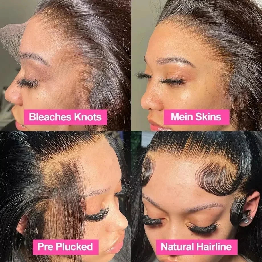 Umi 230% Glueless Human Hair Wavy 13x4 Transparent Lace Front Wigs For Women Body Wave Lace Frontal Wig Short Bob Wig Human Hair