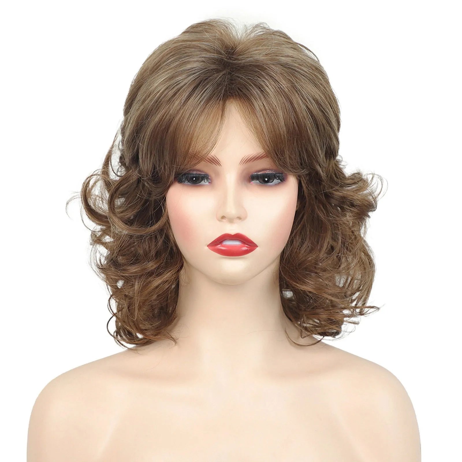 Wig CoverFemale Hair Gold Pink synthetic Wigs Women Brazilian Remy Hair Cheap Popular Hairstyles For Straight And Curly Hair