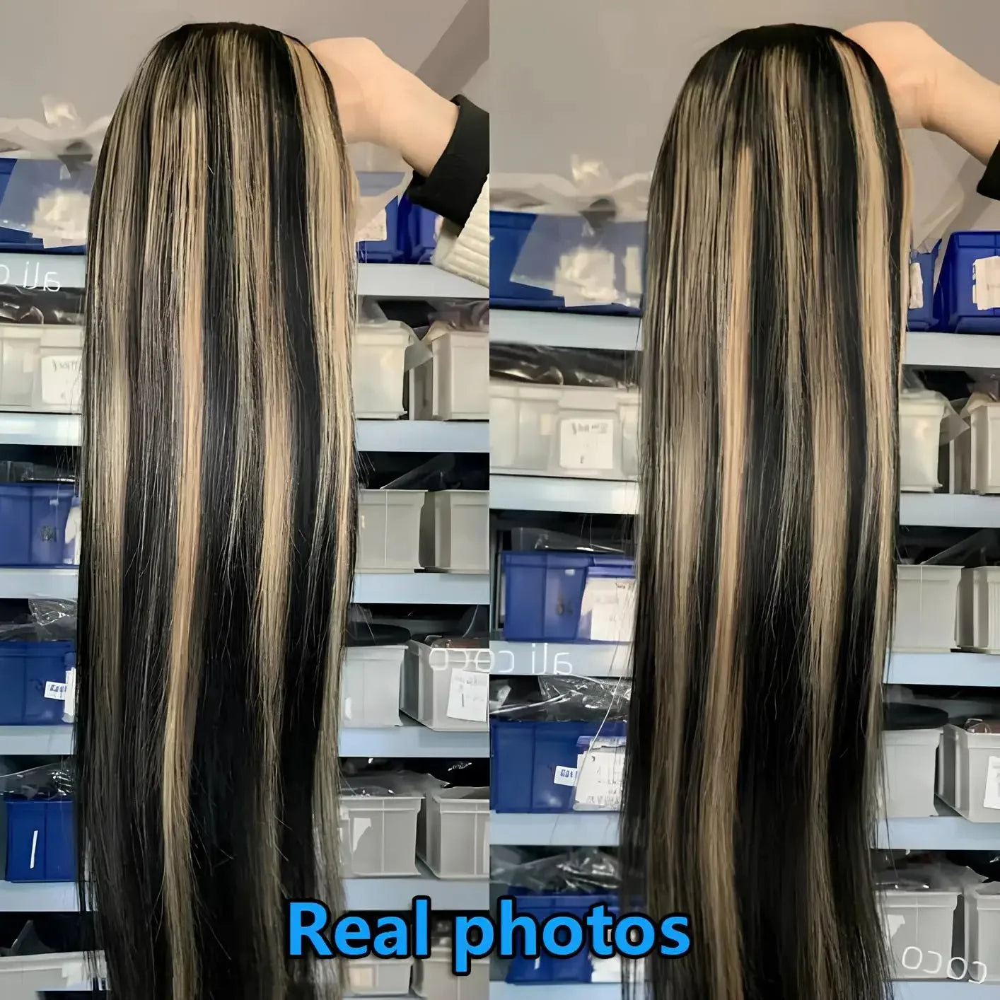 1B/27 Black and Blonde Highlights Bone Straight 13x4 HD Lace Front Human Hair Wigs 200% Brazilian Colored Lace Frontal Wig