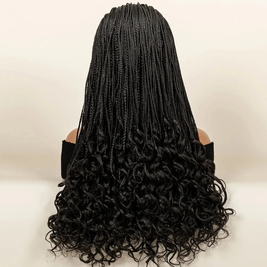 Headband  Braided Wig Synthetic Braid Wig with Hair Band for Women Machine Made Braided Wig 28 Inch Women Wigs