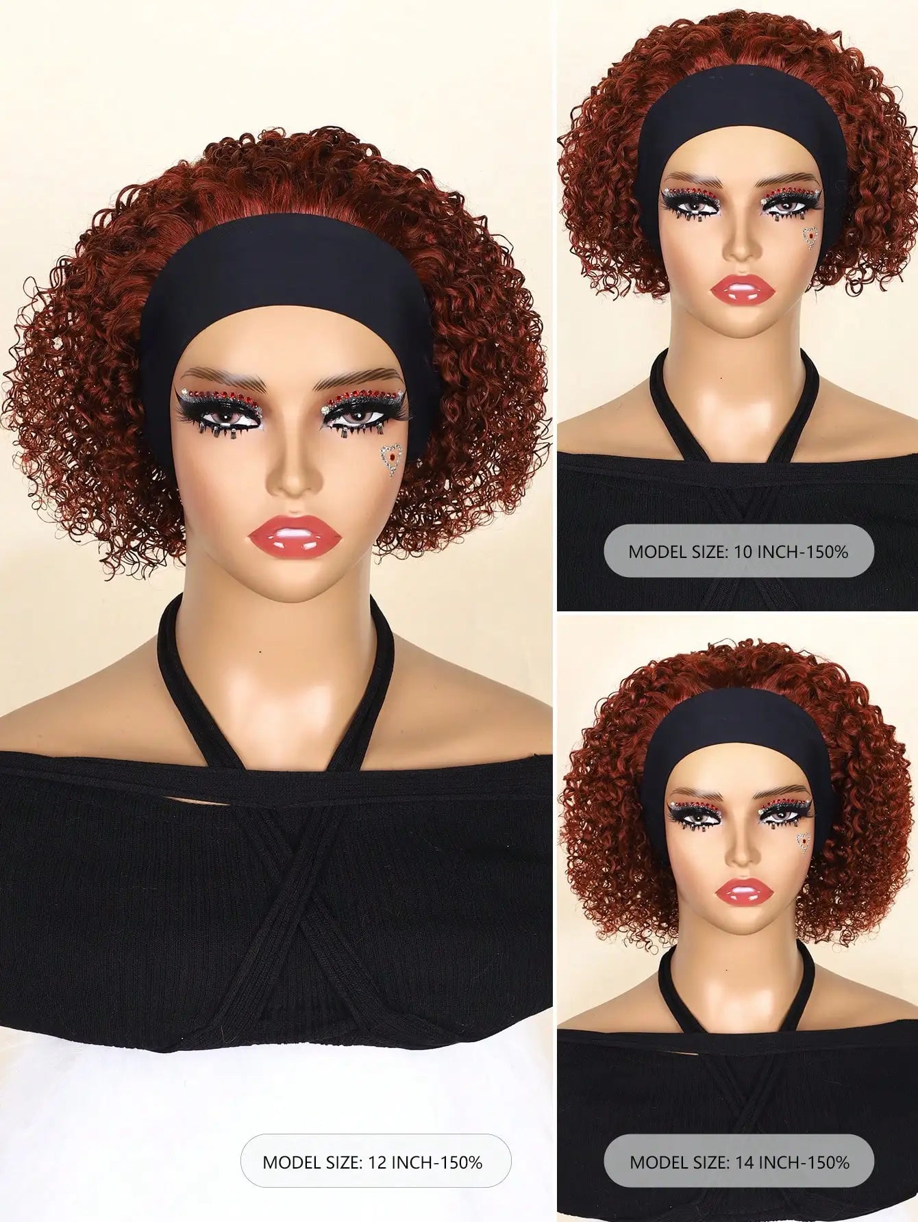 Headband Wig Human Hair Kinky Curly Wig Pixie Cut Wig Human Hair Wigs For Women Human Hair Curly Hair Perruque Cheveux Humain