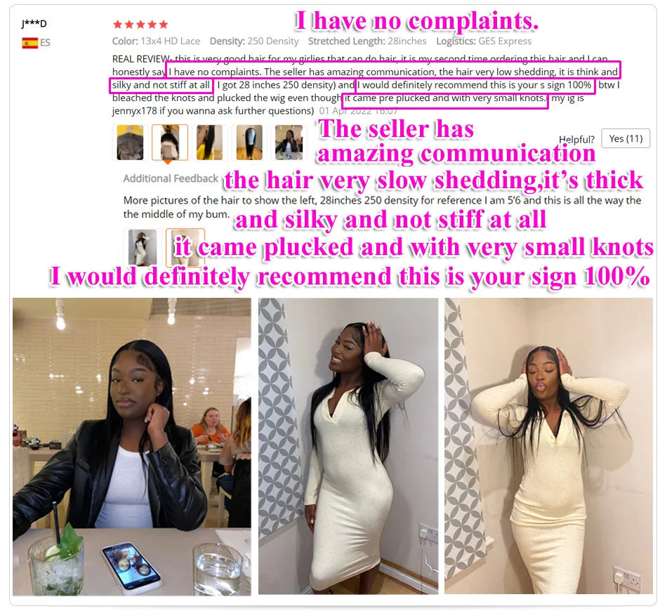 13x4 13x6 Full HD Lace Front Human Hair Wigs Straight 360 Transparent Lace Frontal Wigs Pre Plucked 5x5 Pre-Cut Lace Closure Wig