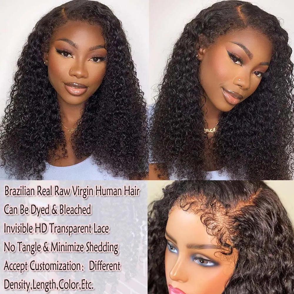 Kinky Curly Wig Human Hair Lace Front Wig Curly Wigs 13x4 Lace Frontal Wig Frontal 13x6 Lace Curly Lace Front Human Hair Wig