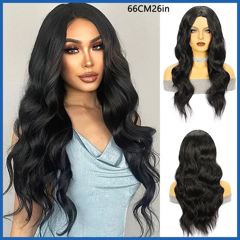 Wig CoverFemale Hair Gold Pink synthetic Wigs Women Brazilian Remy Hair Cheap Popular Hairstyles For Straight And Curly Hair