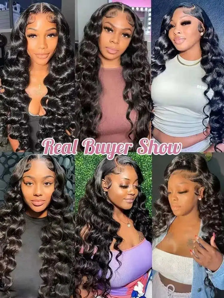 40 42 Inch Loose Deep Wave Frontal Wigs 250% 13x4 13x6 HD Lace Frontal Wigs For Women Remy Loose Deep Curly Human Hair Wigs