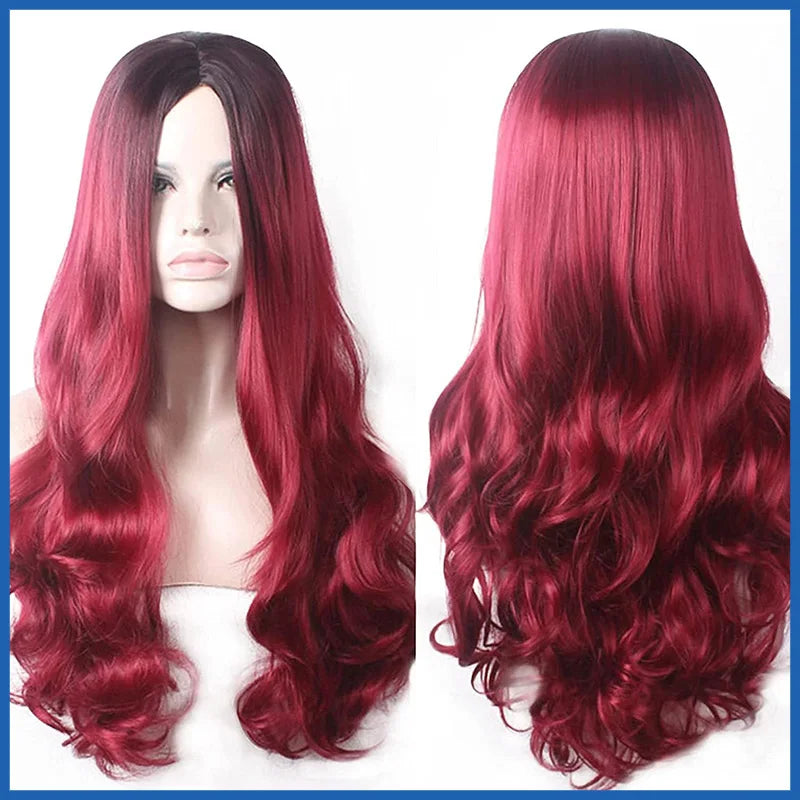Wig CoverFemale Hair Gold Pink synthetic Wigs Women Brazilian Remy Hair Cheap Popular Hairstyles For Straight And Curly Hair