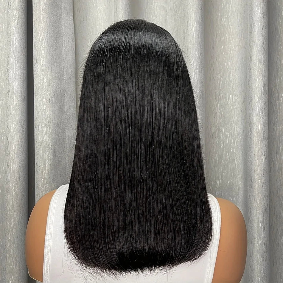 Headband Bob Wigs Human Hair Short Straight Bobo Wigs for Women Full Machine Made Brazilian Hair Hairband Wigs Head Band Bob Wig