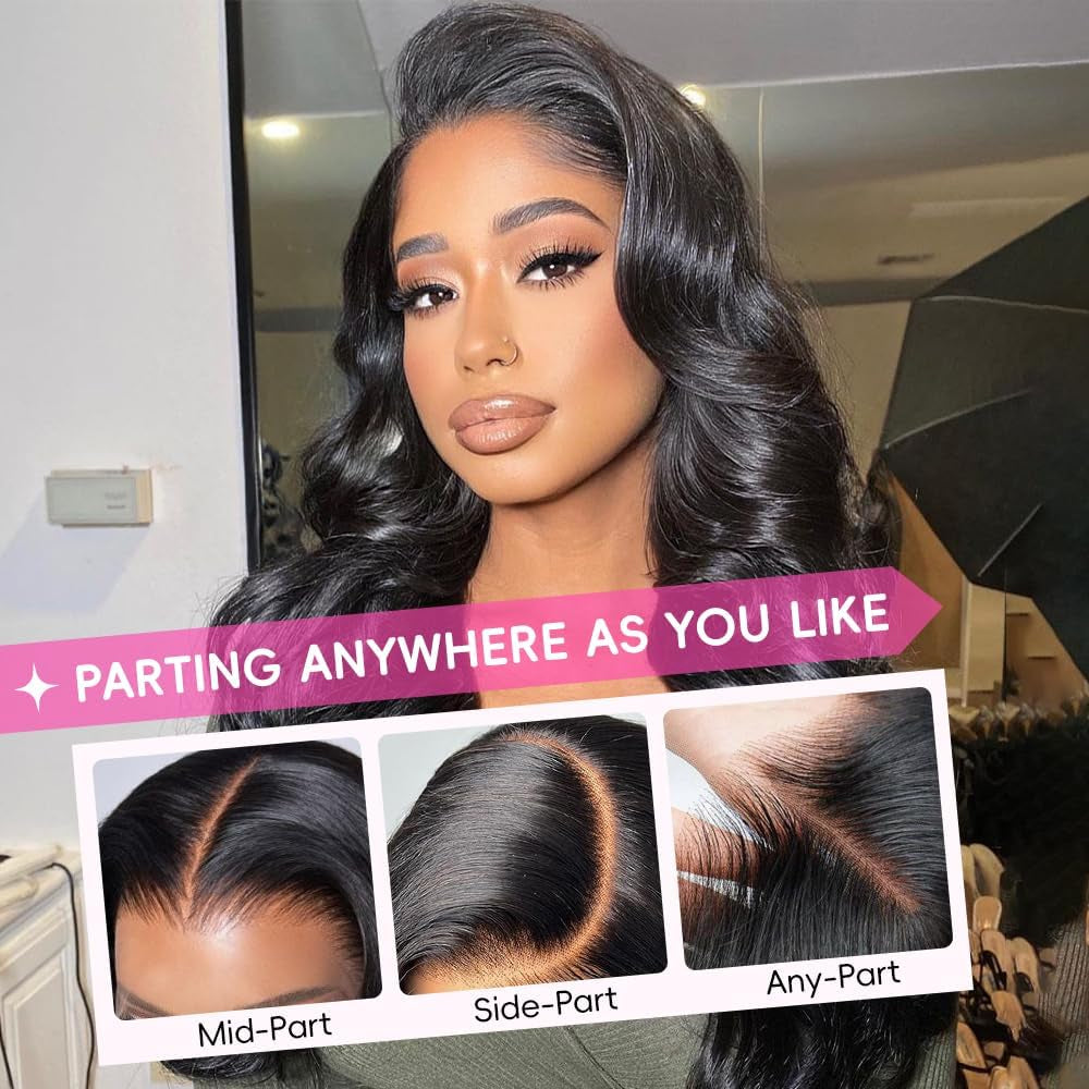 20 Inch Body Wave Lace Front Wigs Human Hair 180% Density, Glueless Wigs Human Hair 13X4 HD Lace Frontal Wigs Human Hair for Women Pre Plucked with Baby Hair Body Wave Human Hair Wig