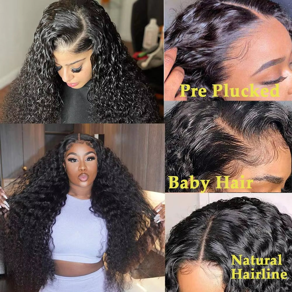 Deep Wave Lace Front Wigs Human Hair 5X5 Hd Lace Closure Wigs Human Hair Glueless Wigs Human Hair