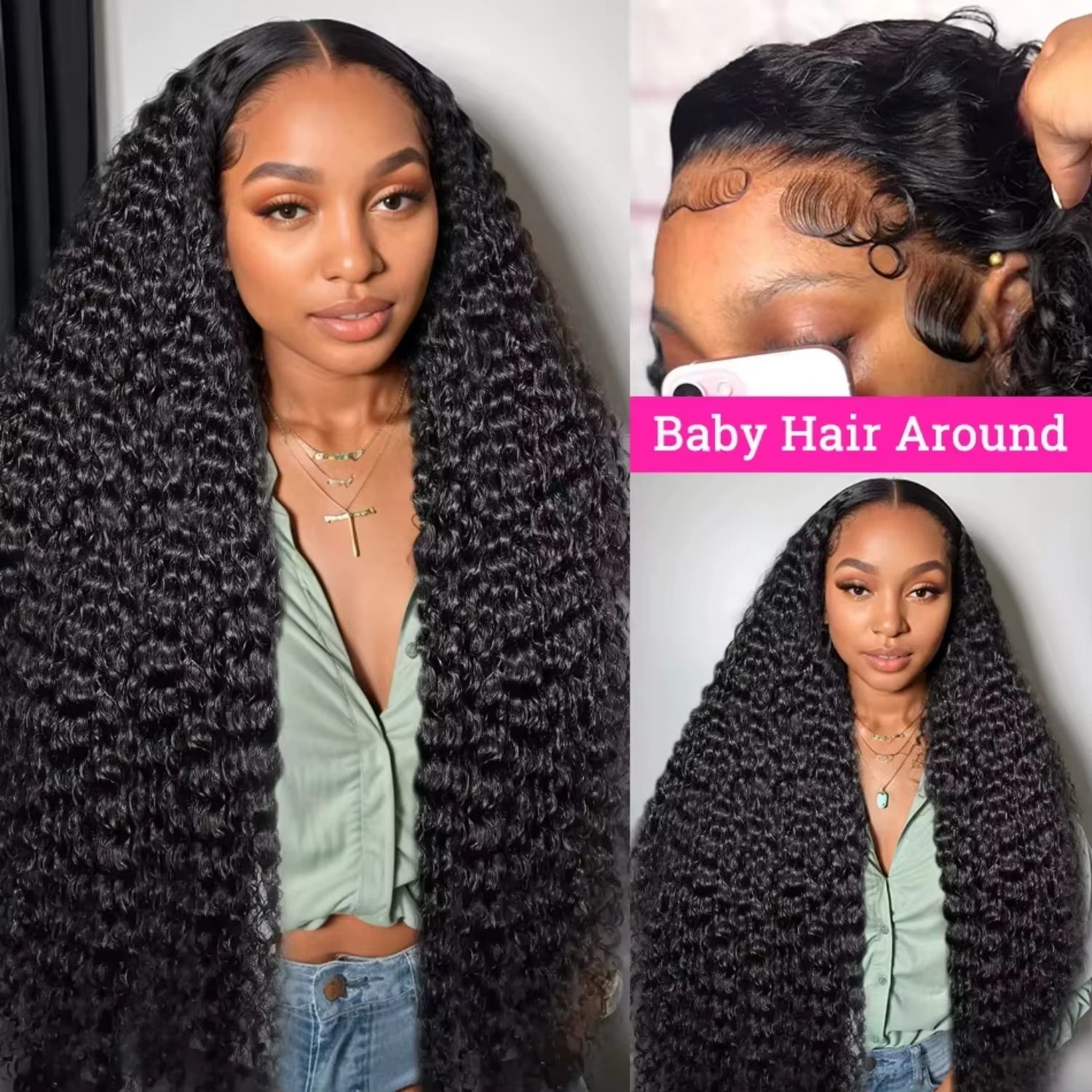 Deep Wave Lace Front Wigs Human Hair 5X5 Hd Lace Closure Wigs Human Hair Glueless Wigs Human Hair